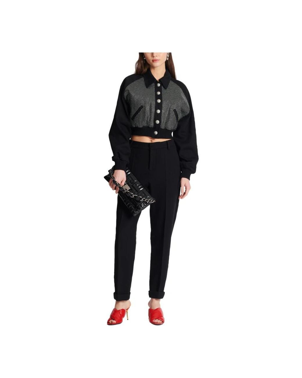 Balmain Black Tapered Trousers