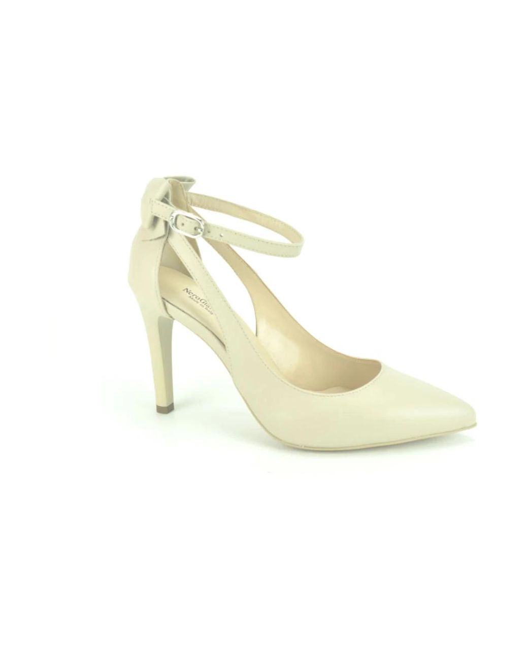 Nero Giardini Schoenen ,Leer Bow Pumps in het Metallic
