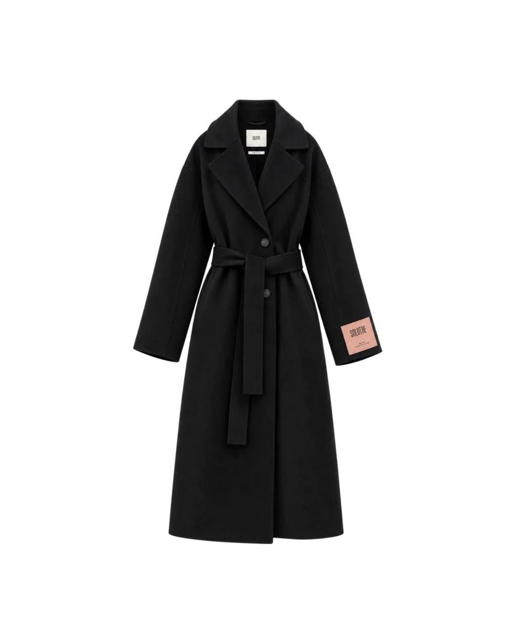 SOLOTRE Black Belted Coats