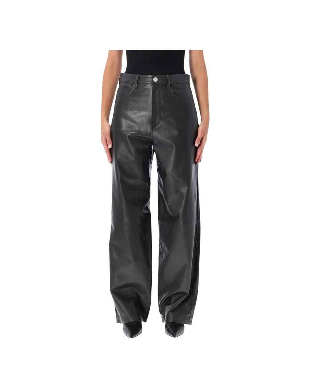 Rohe Black Leather Trousers