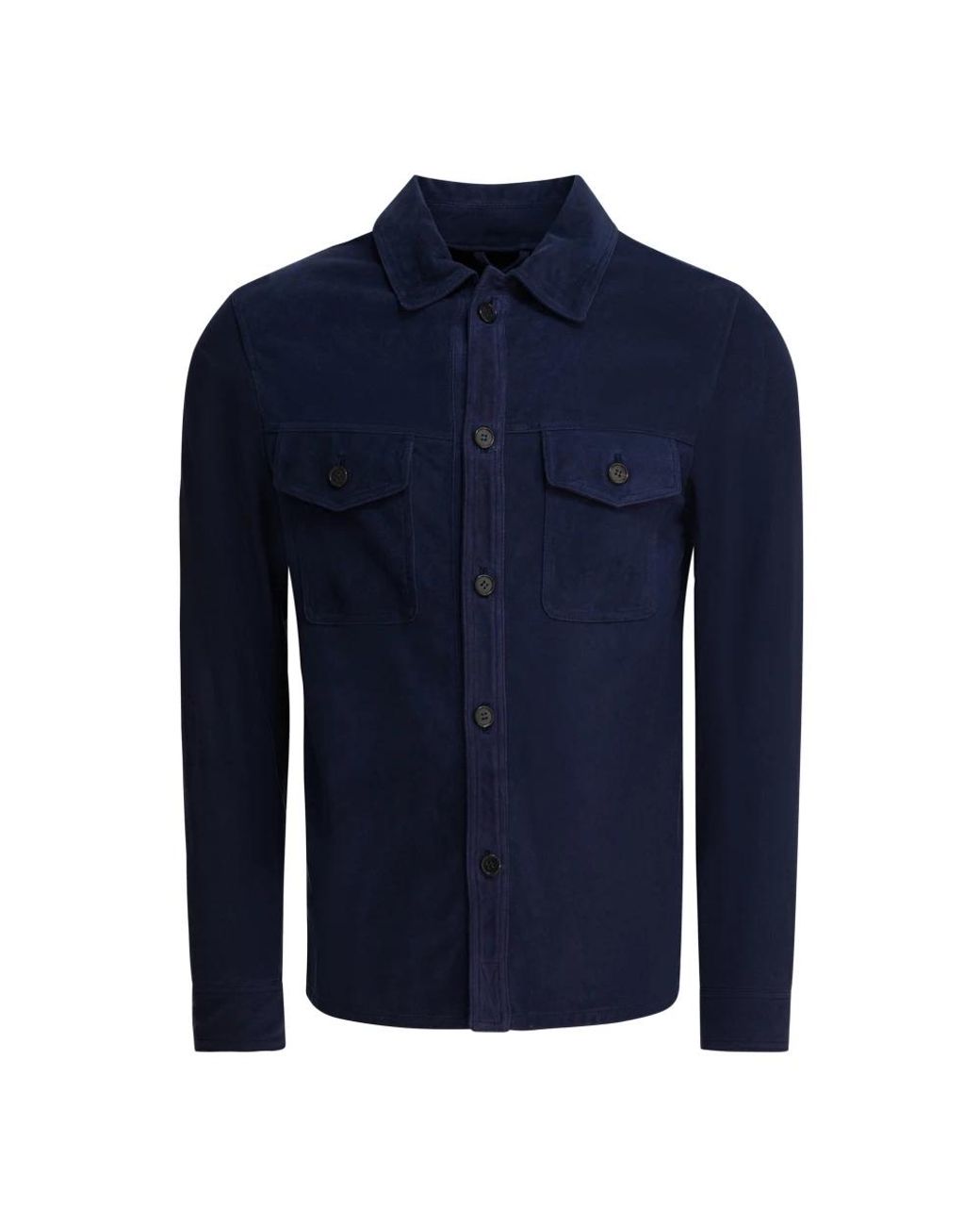 Altum Jassen ,Blauw ,Leer Leren Overshirt in het Blue voor heren