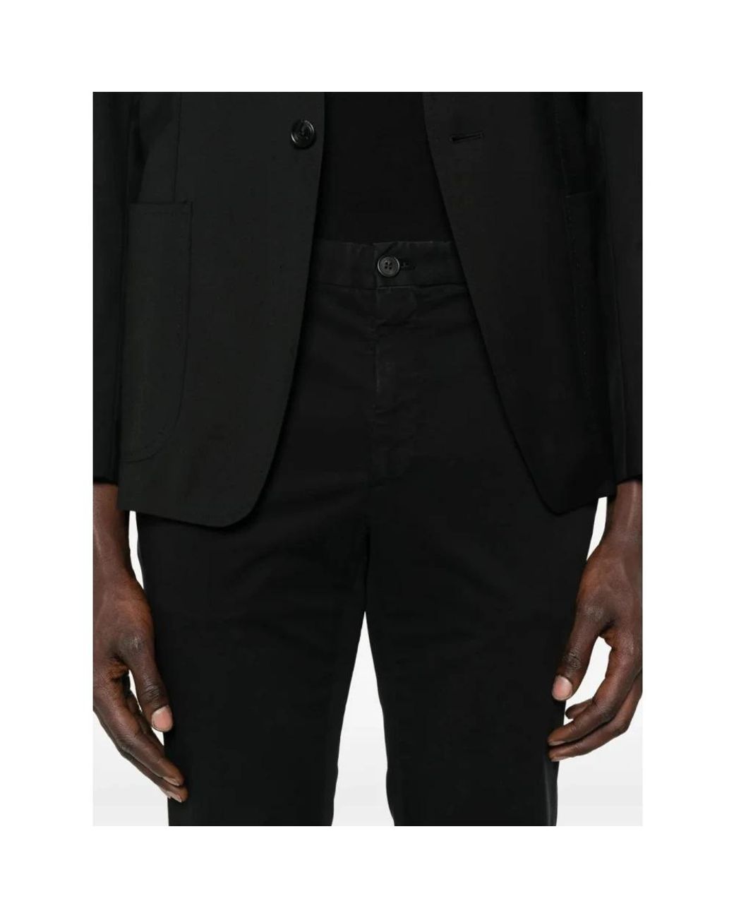 Incotex Black Chinos for men