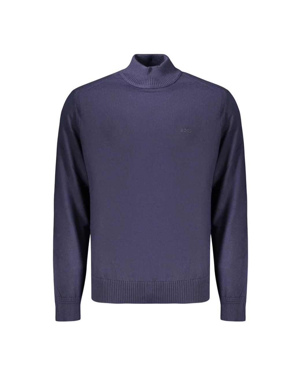 Boss Avac High Neck Sweater in het Blue voor heren