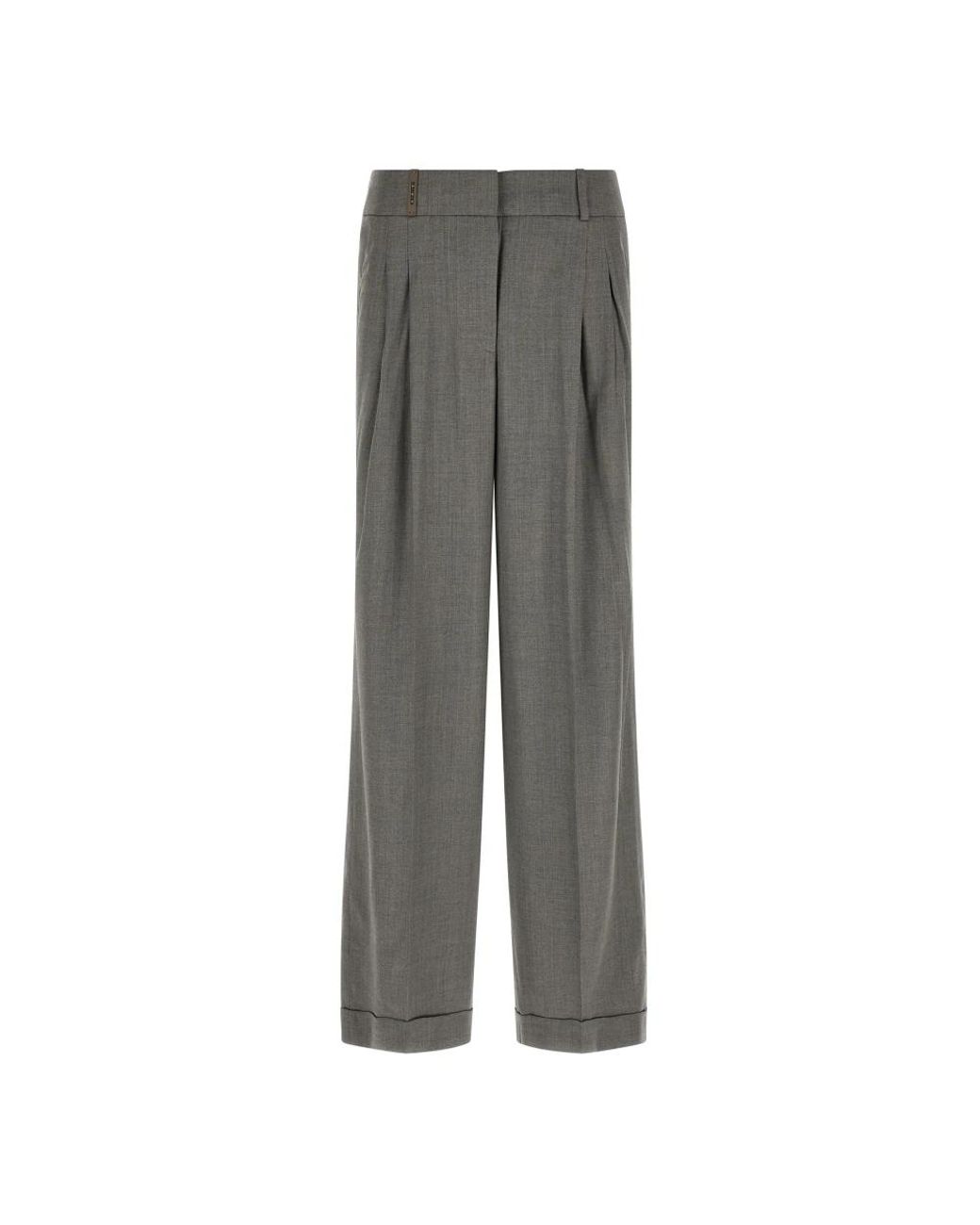 Peserico Gray Wide Trousers
