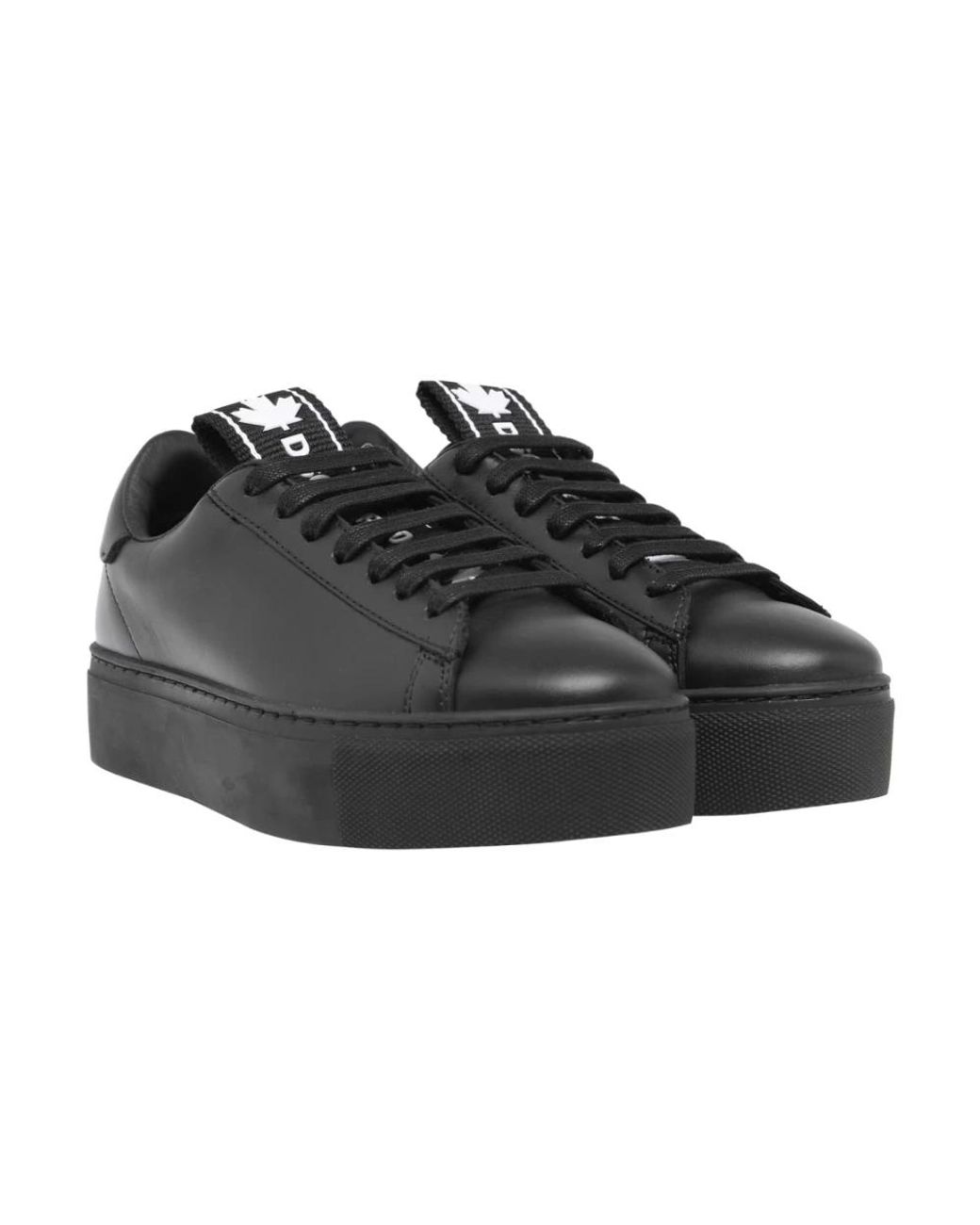 DSquared² Black Schwarze evolution tape logo sneakers