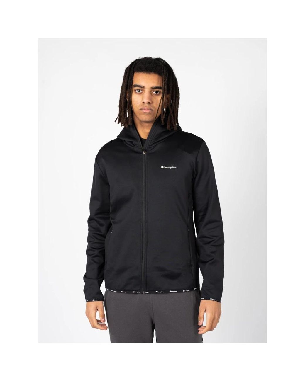 Champion Hoodies & Sweatvesten ,Zwart ,Polyester Stijlvolle Hoodie Met Quick-Dry Stof in het Black voor heren