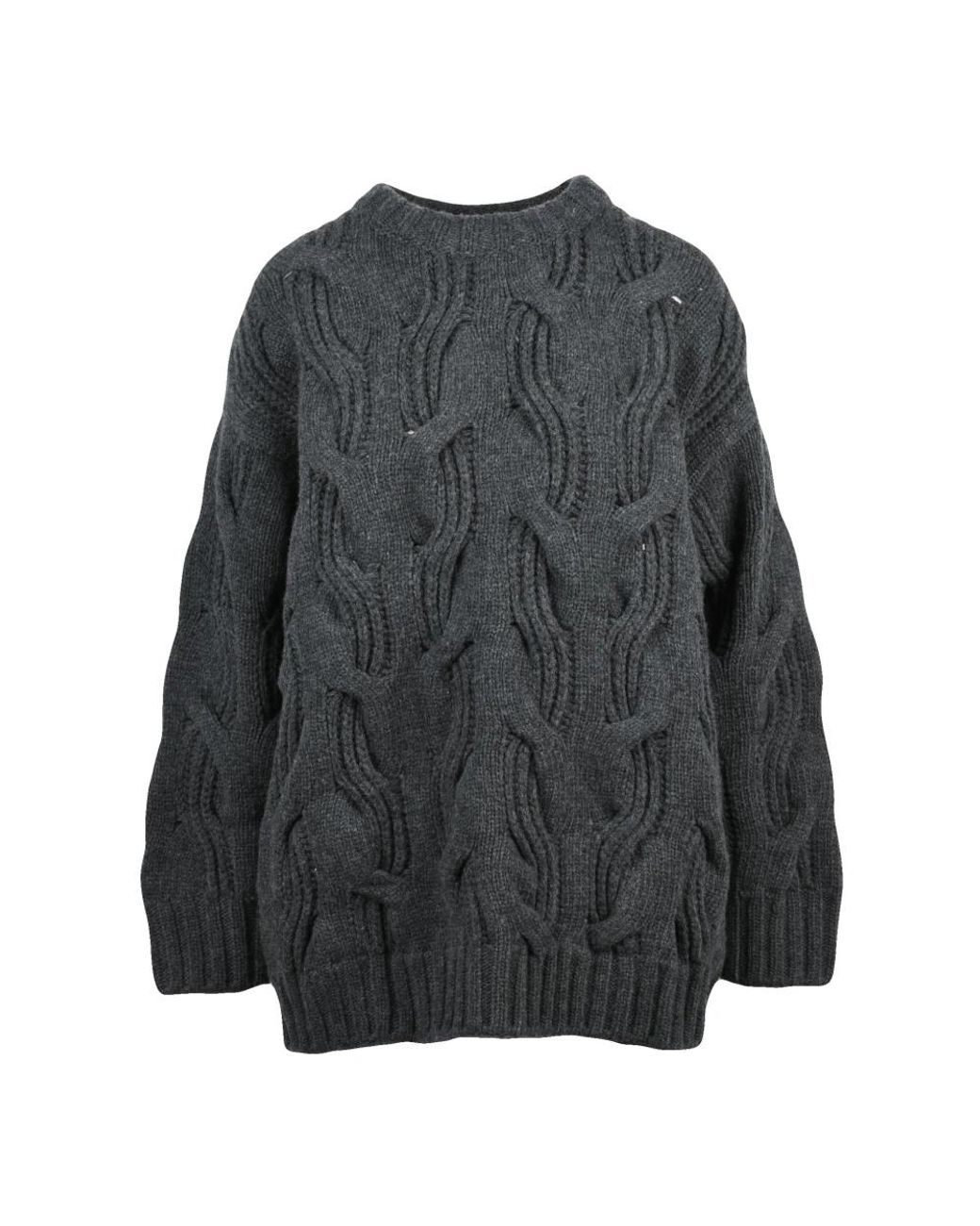 Bottega Veneta Gray Round-Neck Knitwear