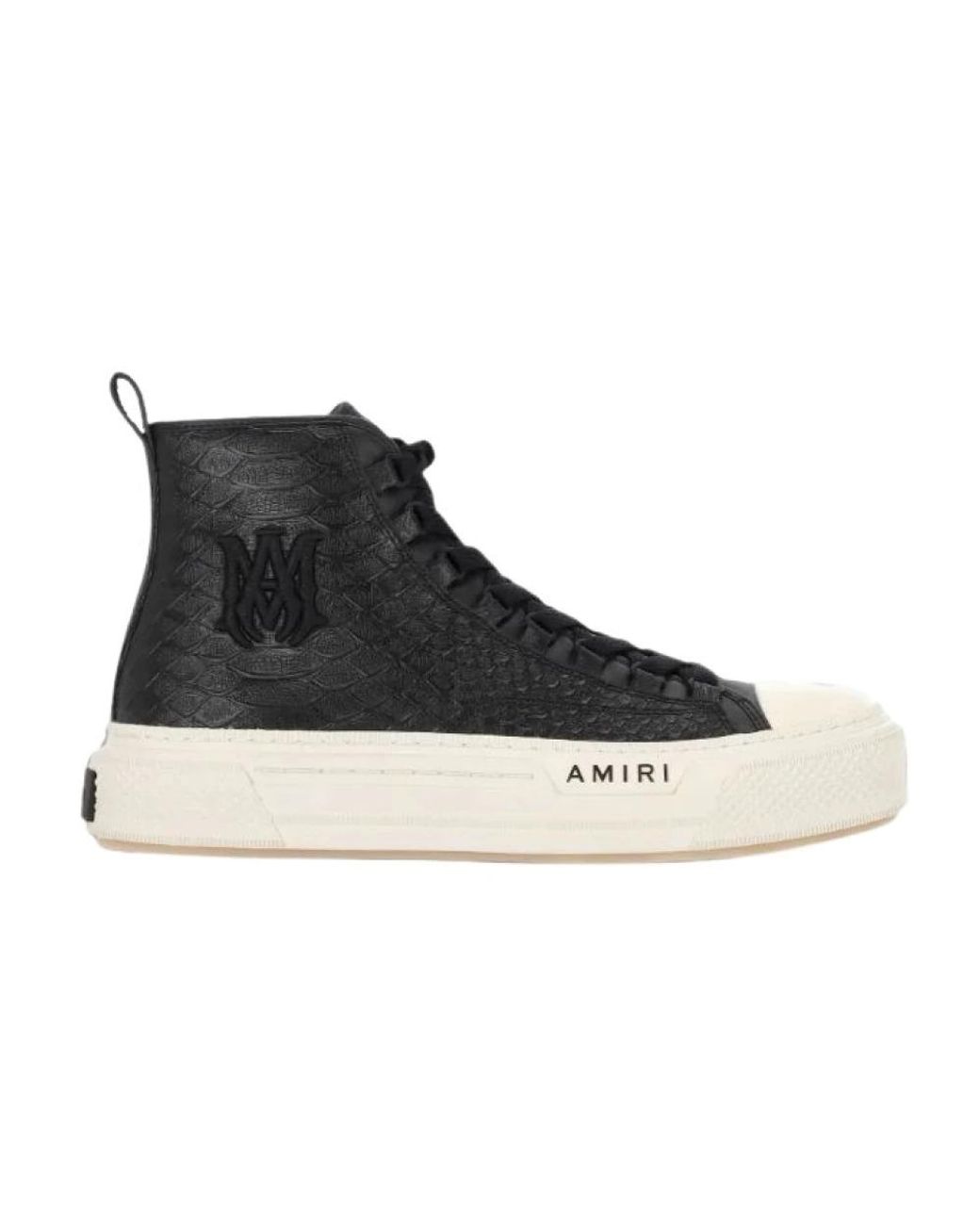 Amiri Black Python Embossed Ma Court Hi Sneakers for men