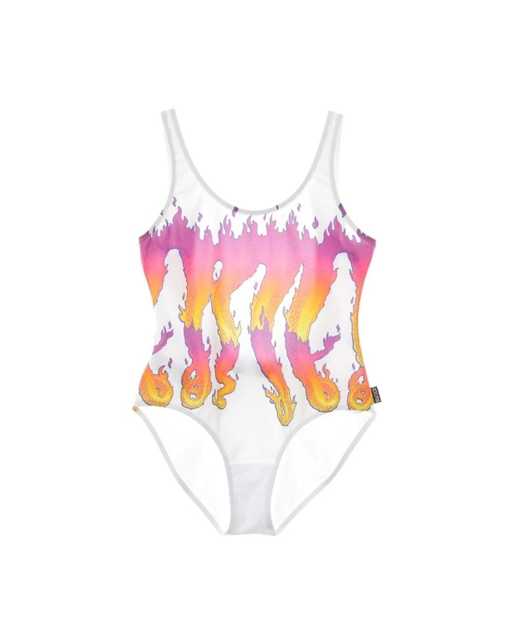 Octopus Badmode ,Veelkleurig ,Polyester Flames One Piece Badpak in het Pink