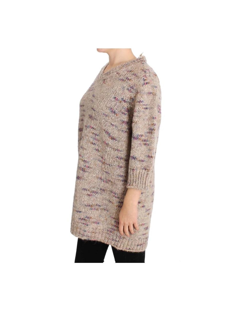Pink Memories Brown V-Neck Knitwear