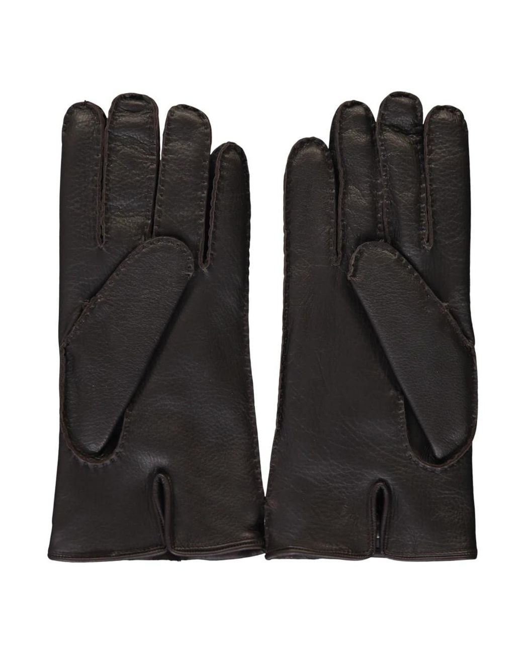 Moorer Elegante Lederhandschuhe in Black für Herren