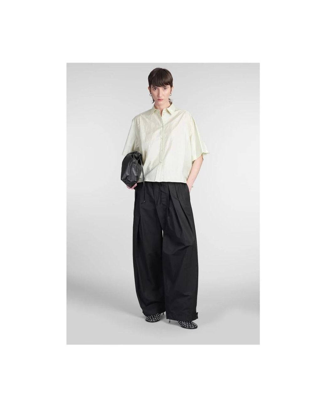 Jil Sander Black Wide Trousers