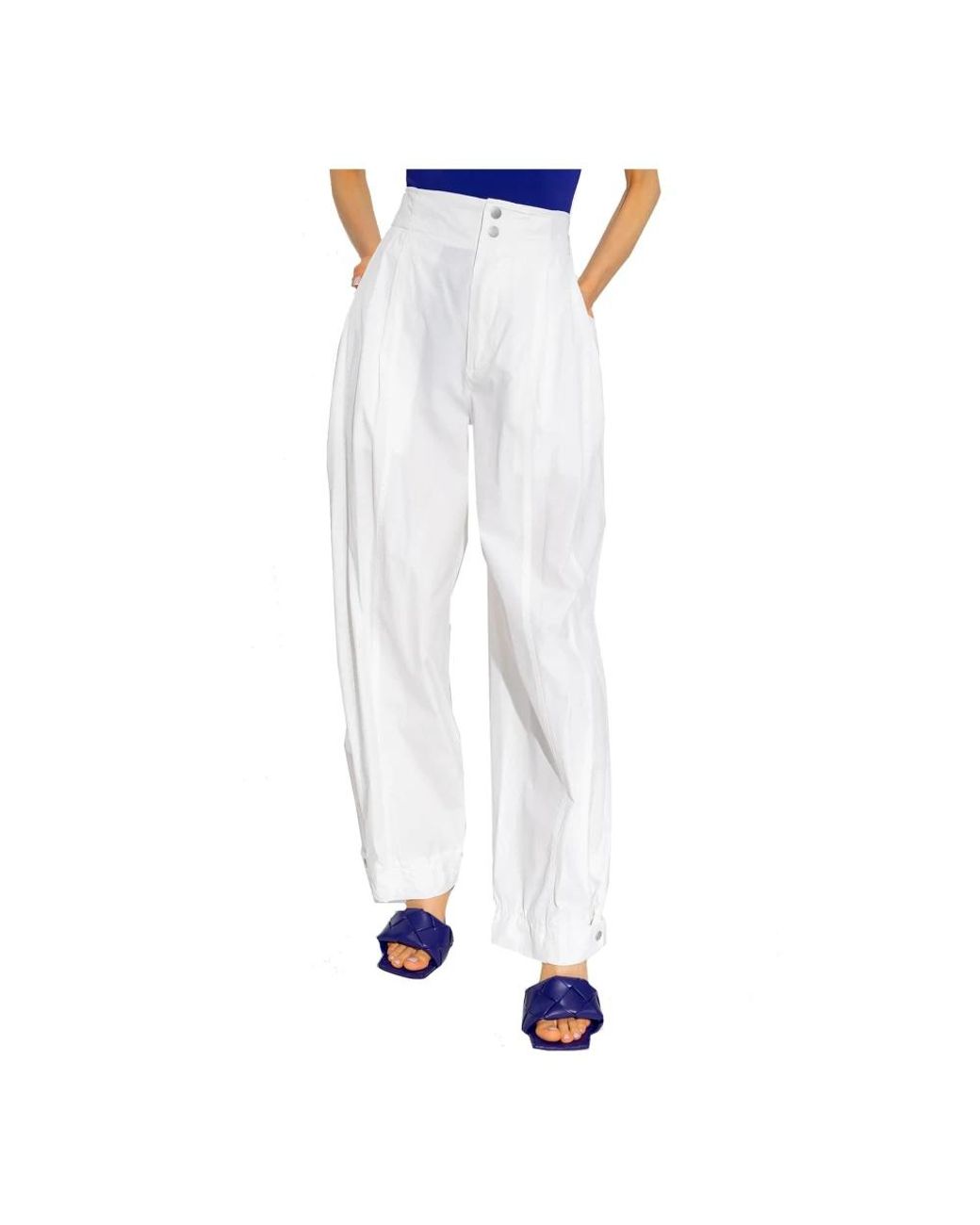 Bottega Veneta White Tapered Trousers