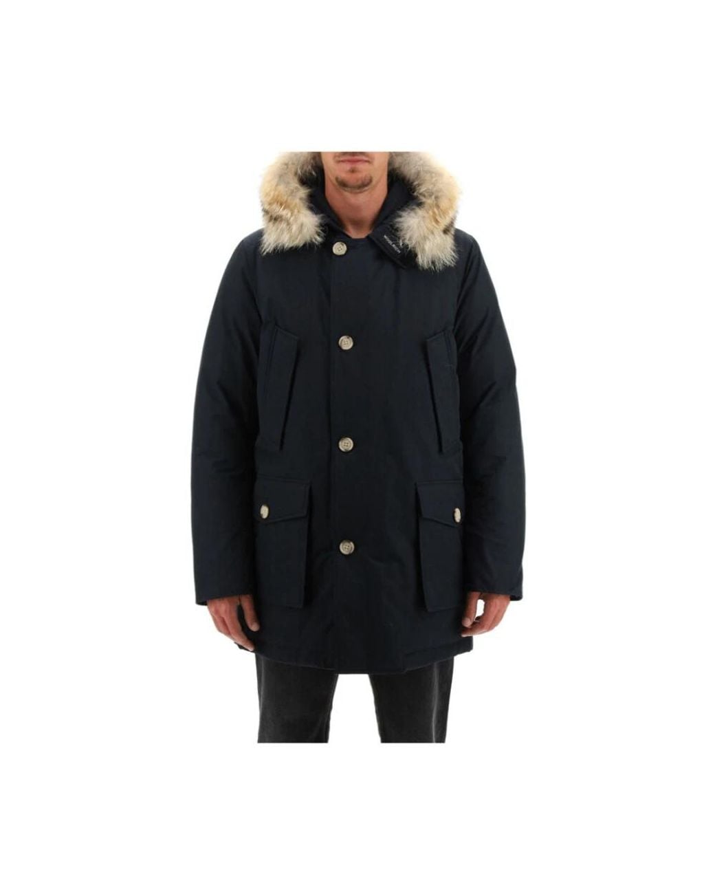 Woolrich Blue Down Jackets for men