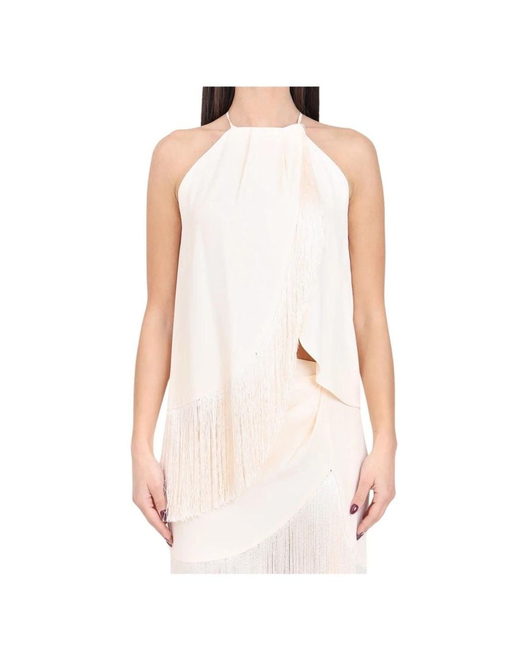 SIMONA CORSELLINI White Sleeveless Tops