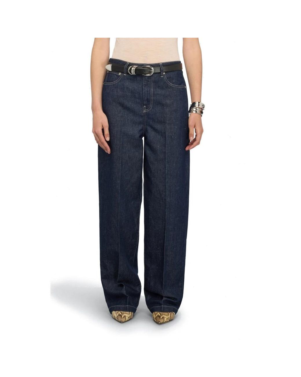 Semicouture Blue Wide Jeans