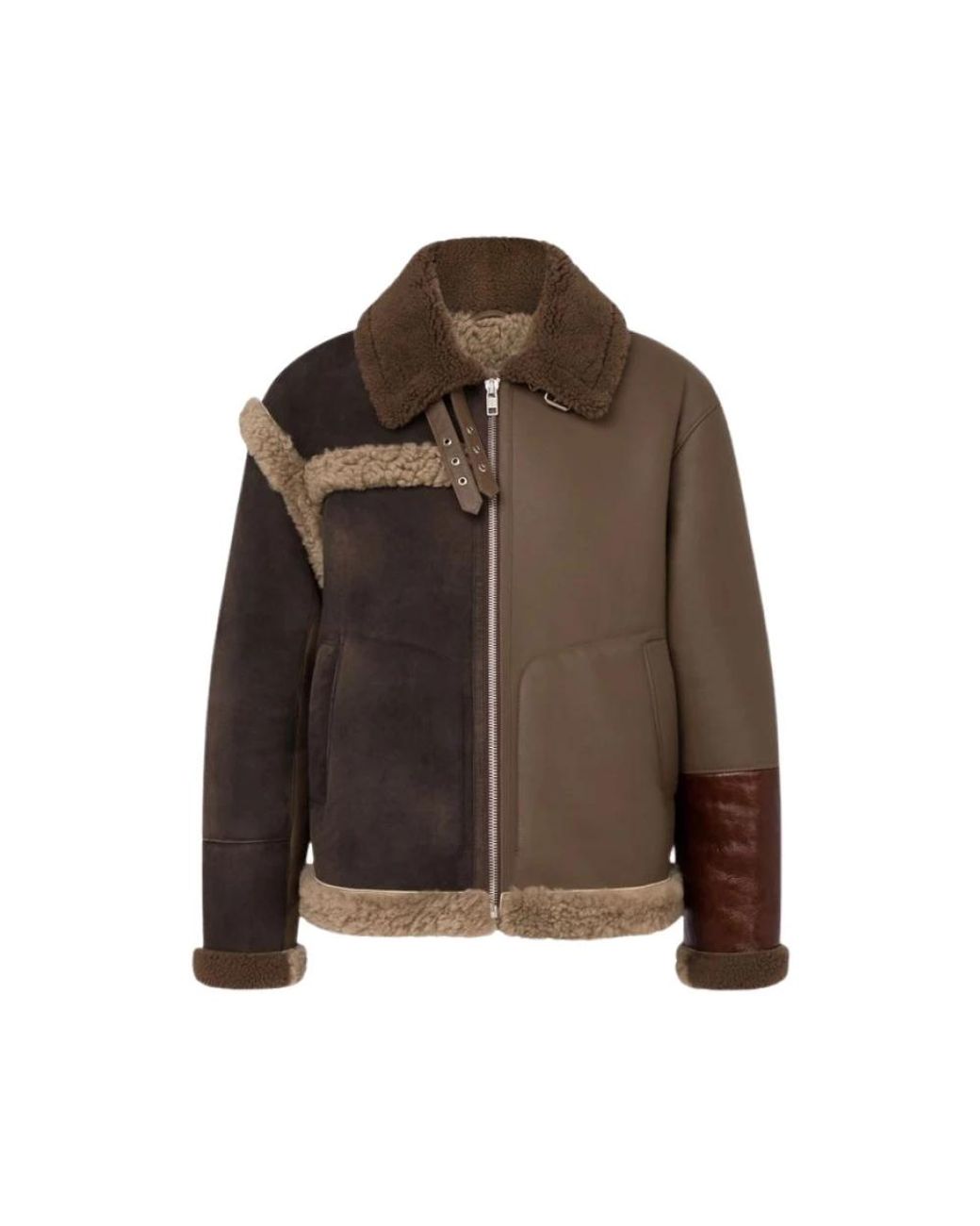 Moschino Brown Faux Fur & Shearling Jackets for men