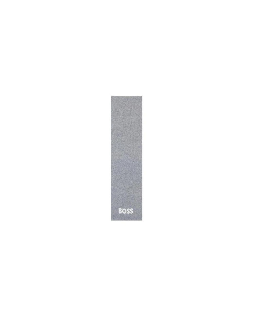 Boss Gray Winter Scarves for men