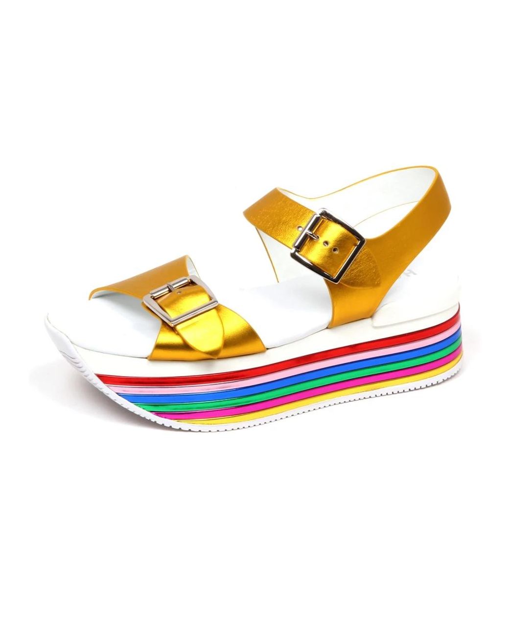 Hogan Blue Flat Sandals