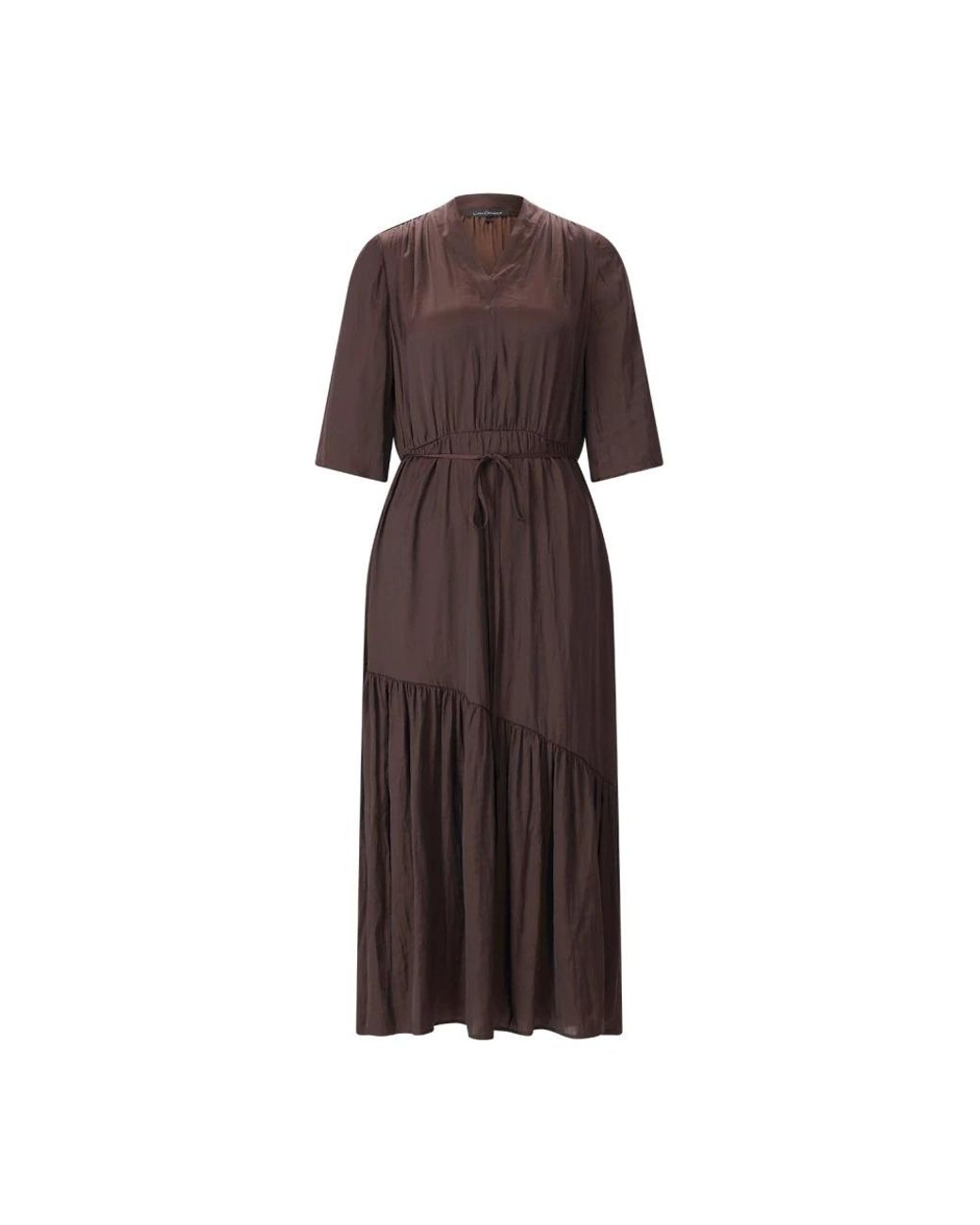 Luisa Cerano Brown Midi Dresses