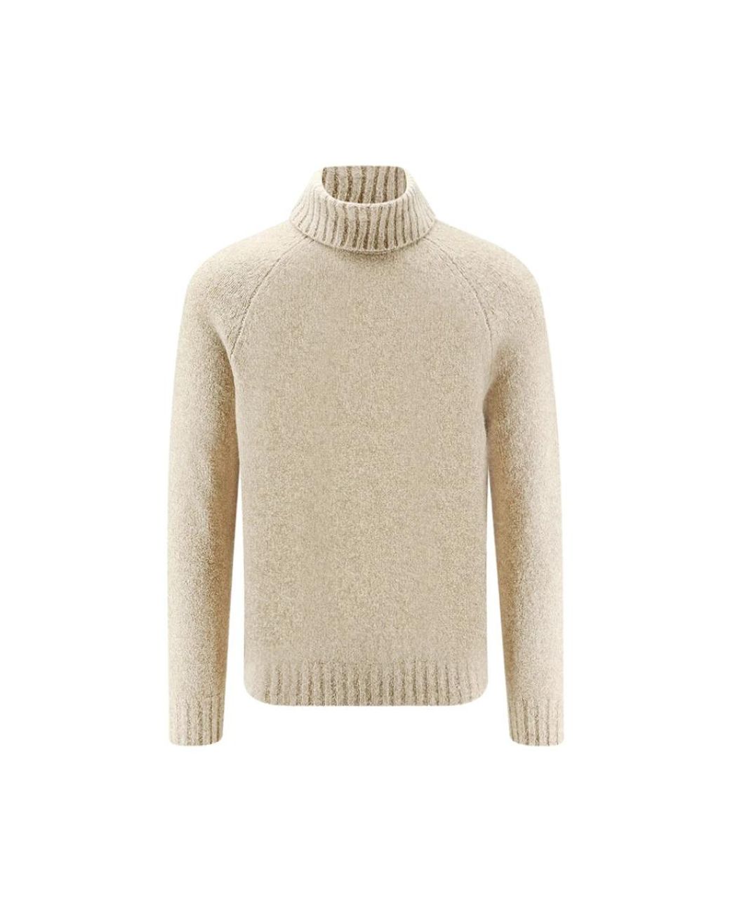Brunello Cucinelli Roll Neck Sweater in het Natural voor heren