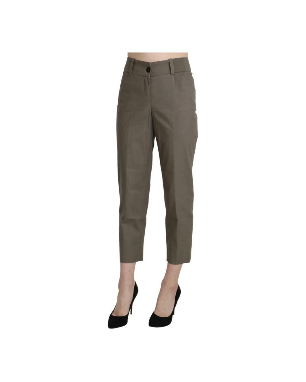 Bencivenga Gray Cropped Trousers