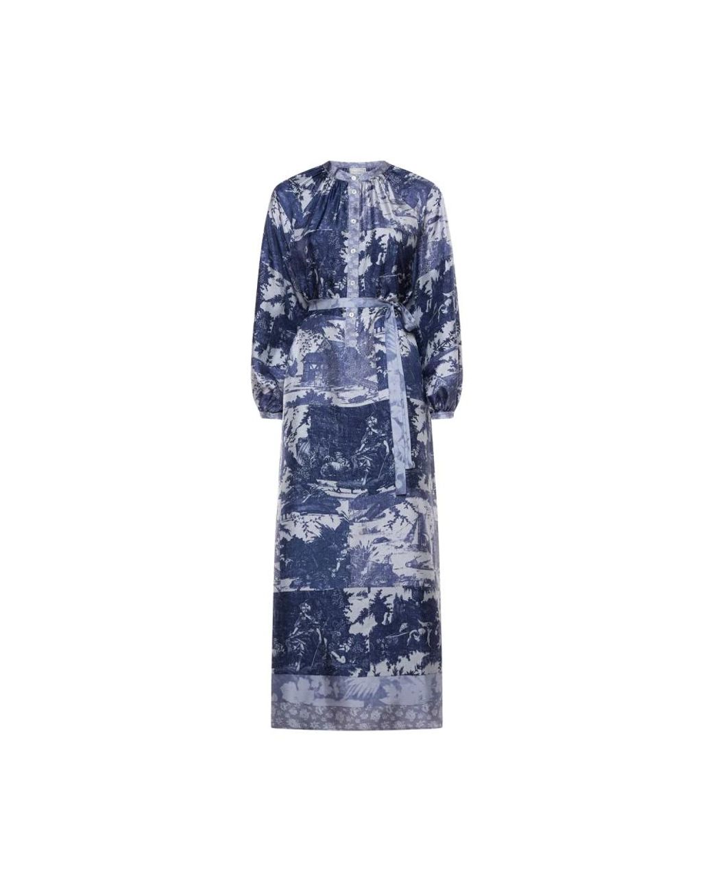 Pierre Louis Mascia Blue Midi Dresses