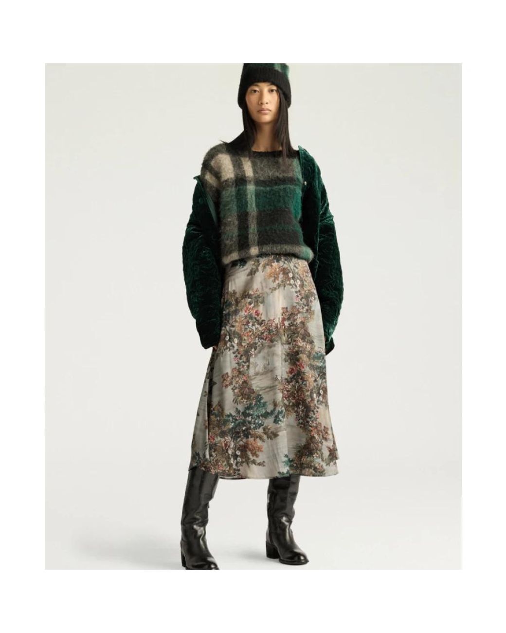 Momoní Green Midi Skirts