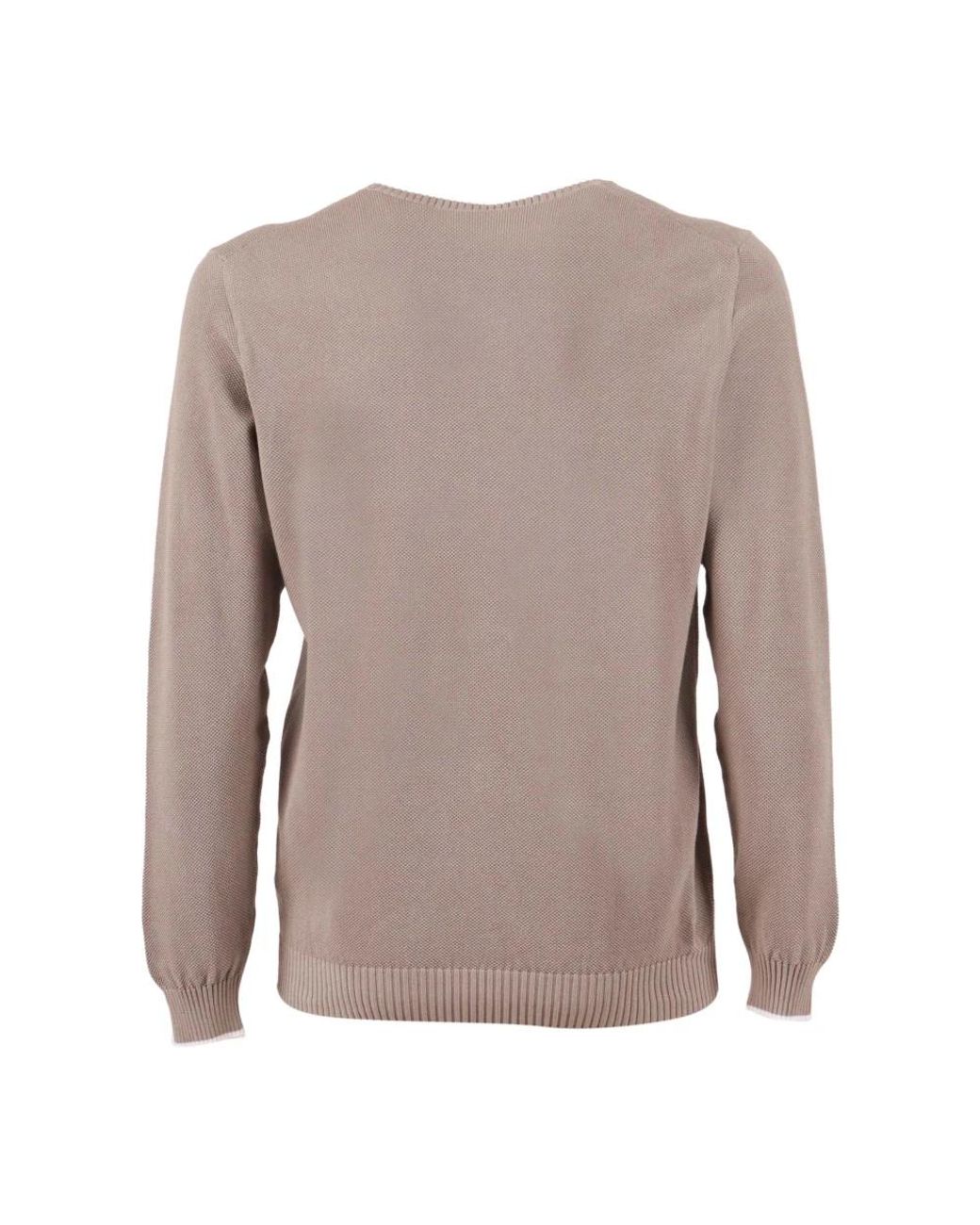 Fedeli Brown Round-Neck Knitwear for men