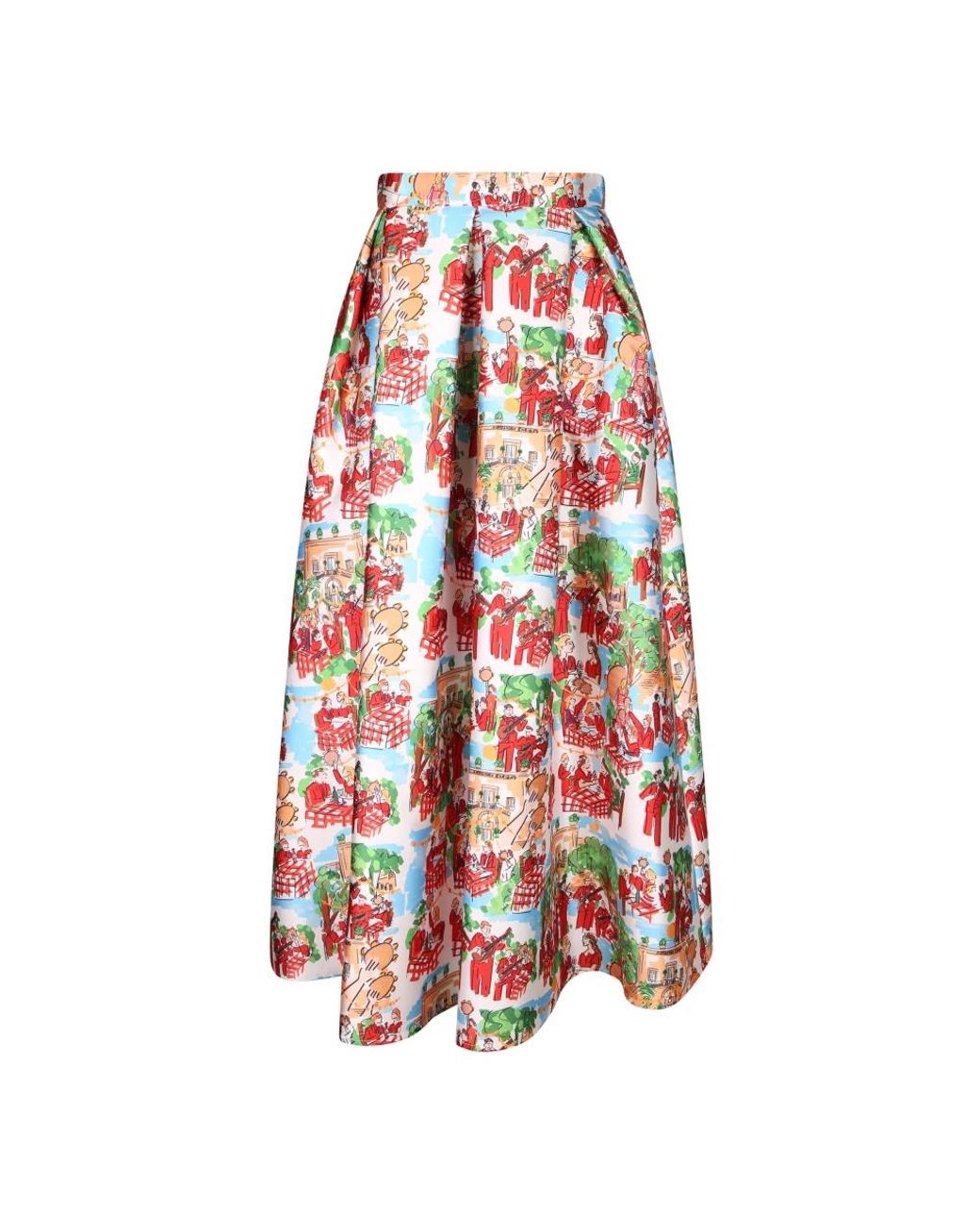 ALESSANDRO ENRIQUEZ Red Midi Skirts