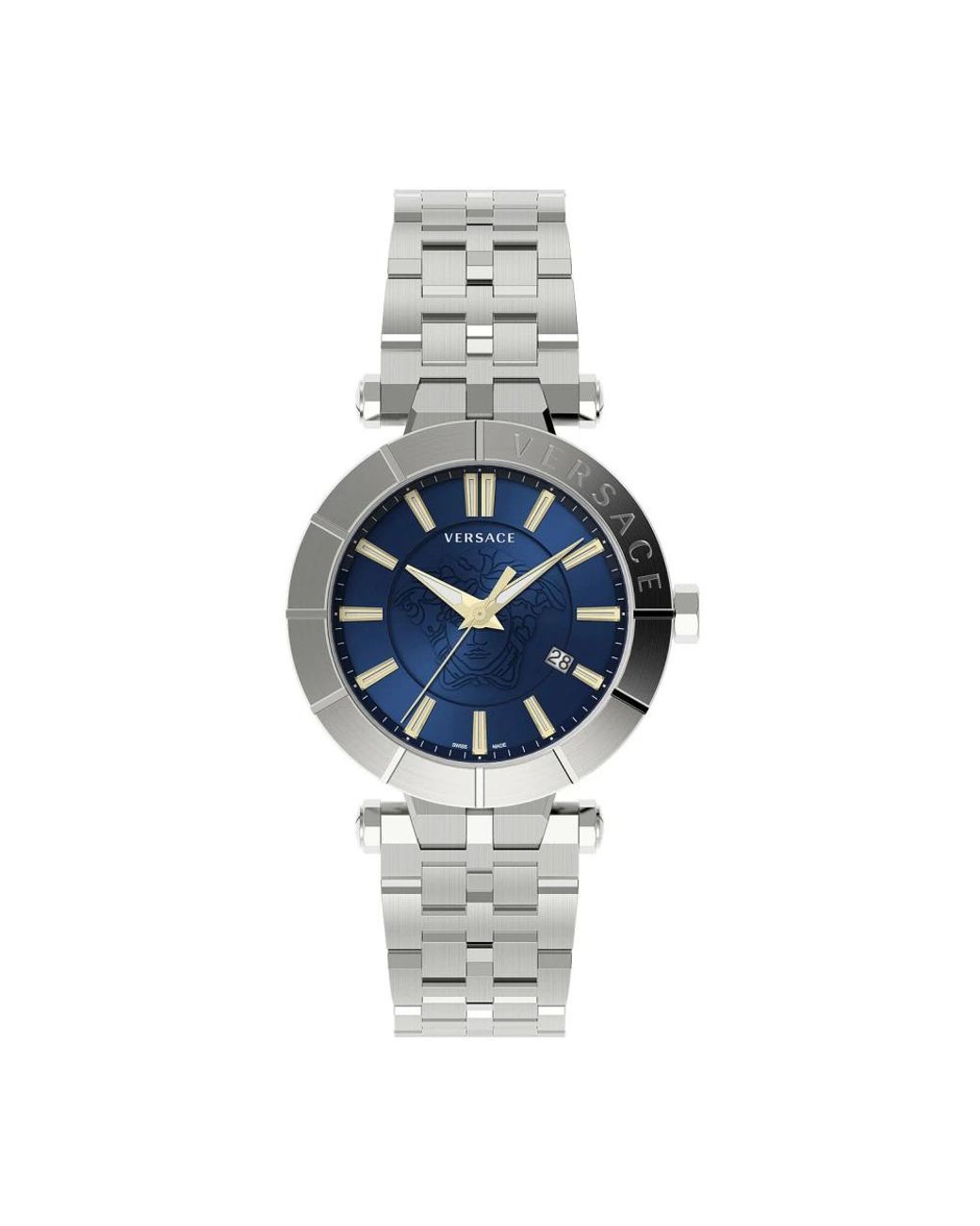 Versace V-Race 43 Mm Horloge in het Metallic voor heren