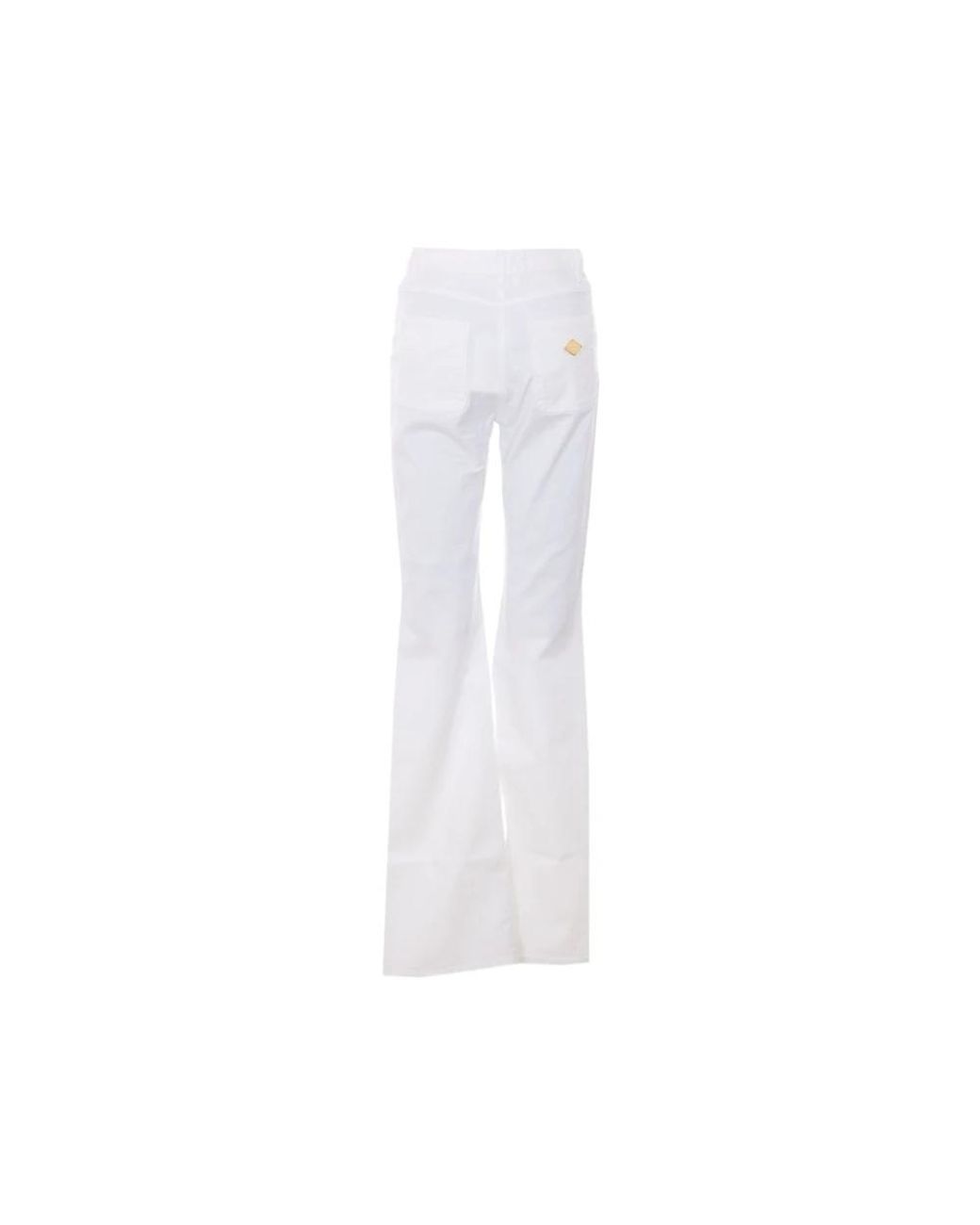 Elisabetta Franchi White Flare Jeans