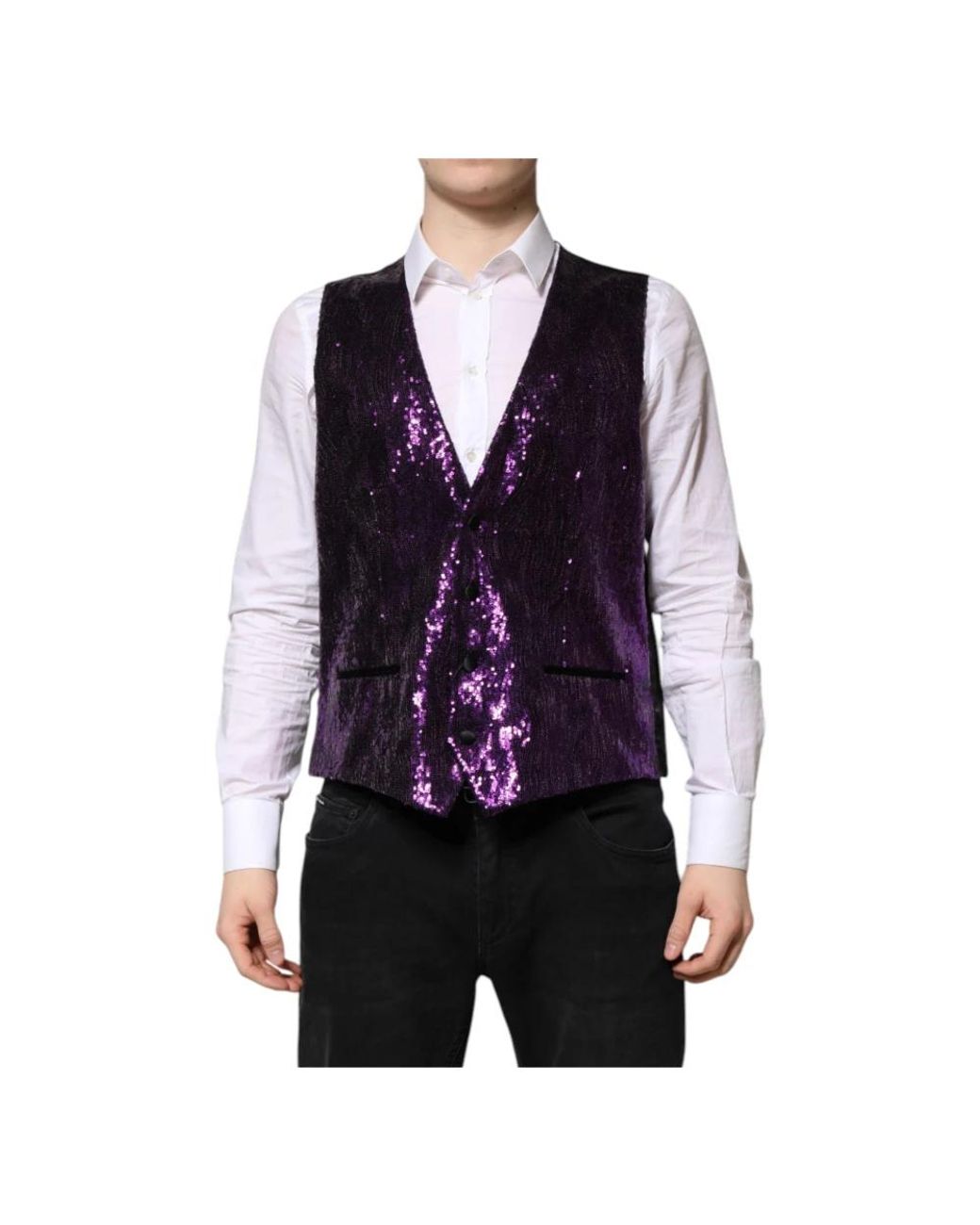 Dolce & Gabbana Blue Waistcoats for men