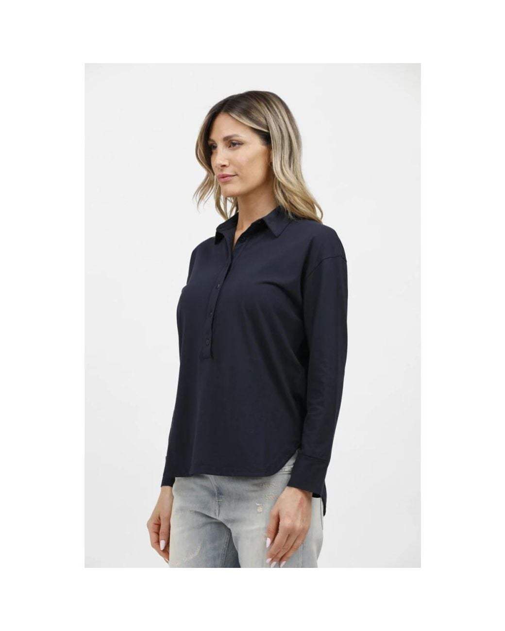 Alpha Studio Blue Blouses