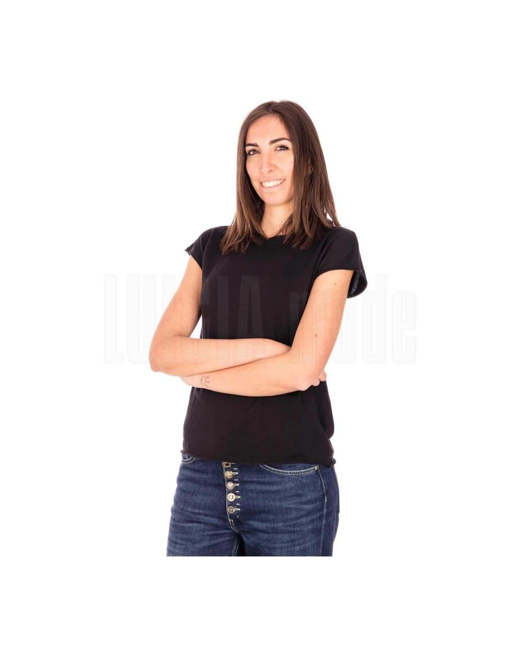 Alpha Studio Black Blouses