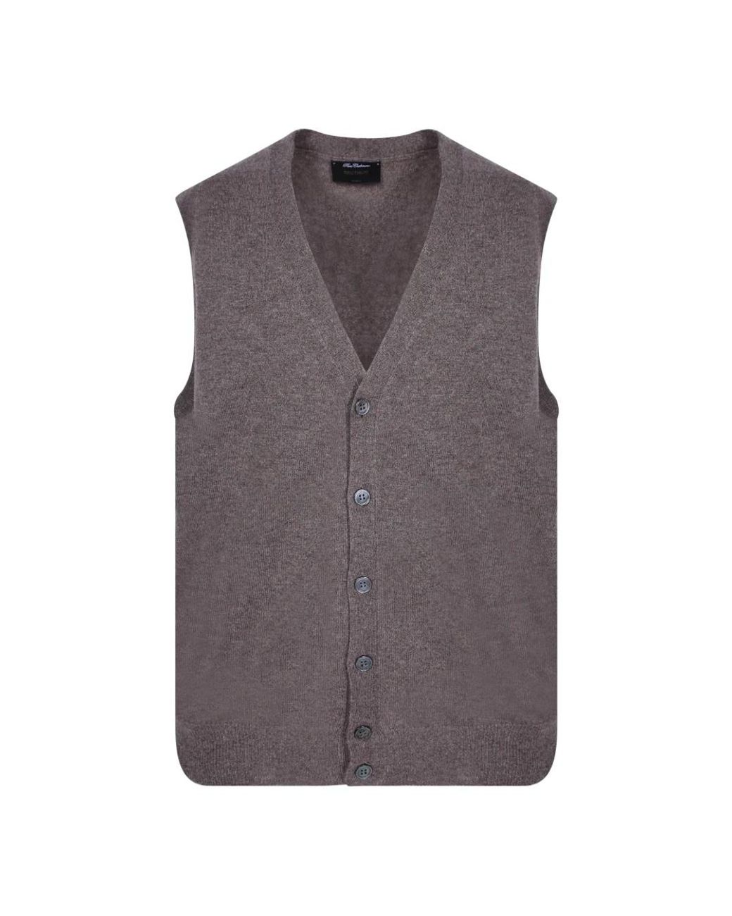 Dell'Oglio Brown Sleeveless Jumpers for men