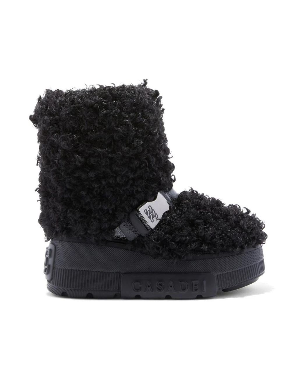 Casadei Black Schwarzer yeti moon boot