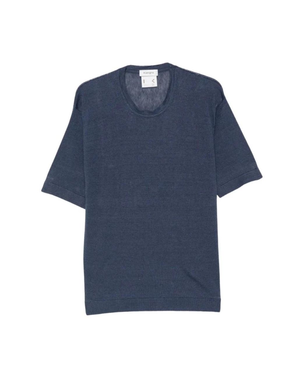 Kangra Blue Round-Neck Knitwear for men