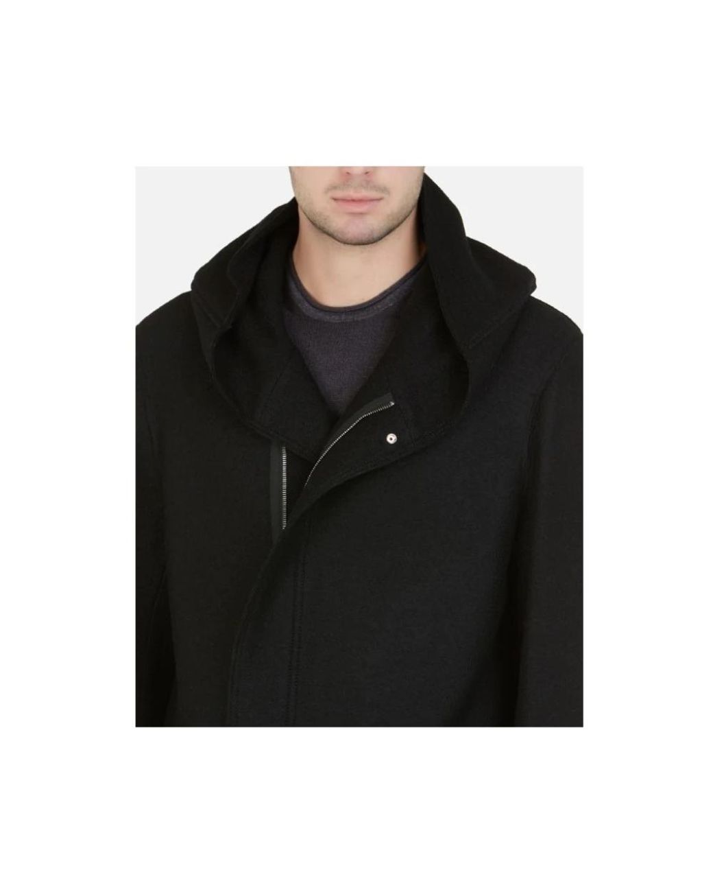 Paolo Pecora Black Single-Breasted Coats for men