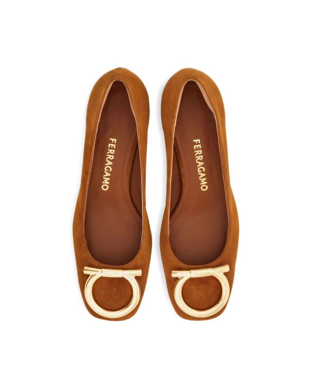 Ferragamo Brown Suede Leder Pumps