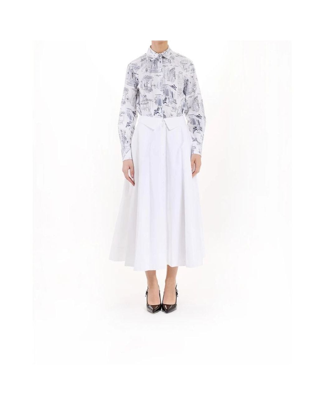 Karl Lagerfeld White Midi Skirts