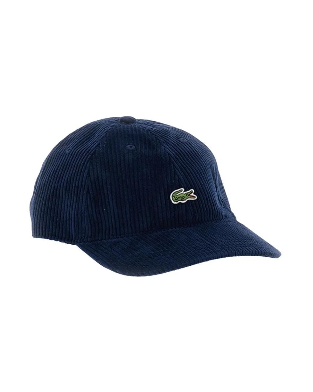 Lacoste Accessoires ,Blauw ,Katoen Katoenen Velours Pet in het Blue voor heren