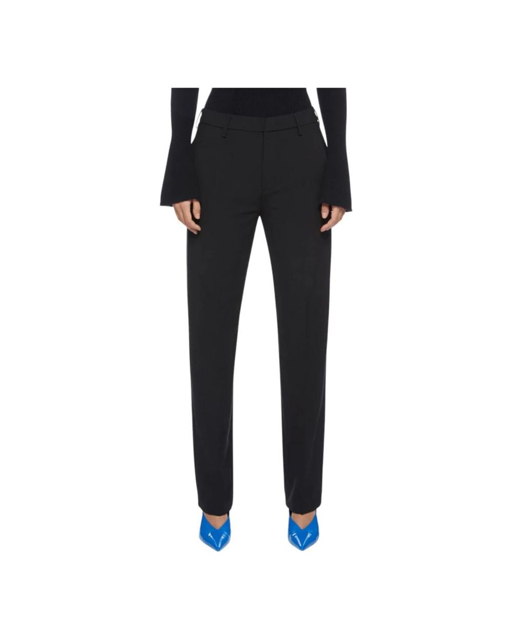 Dondup Black Straight Trousers