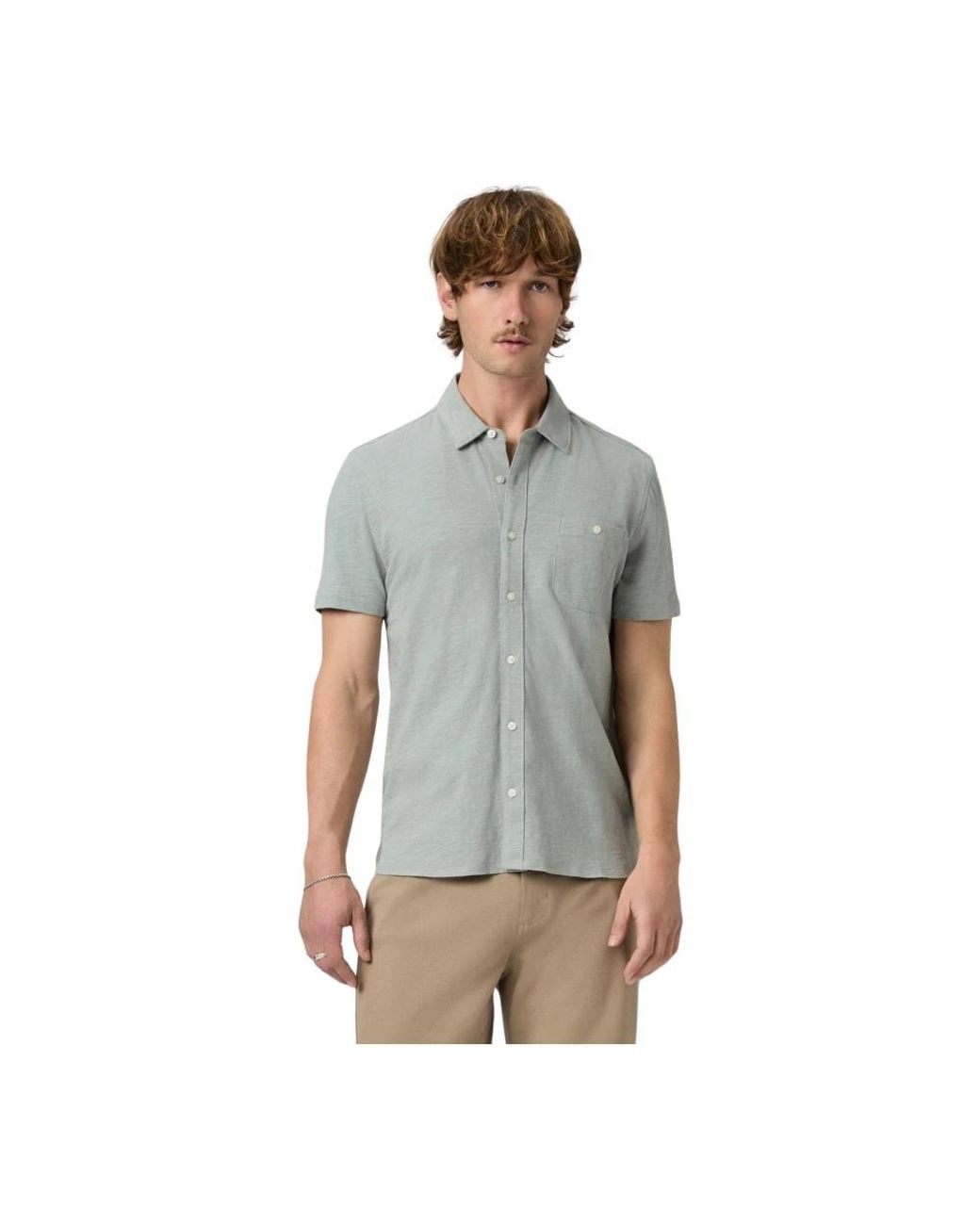 PAIGE Gray Short Sleeve Shirts for men