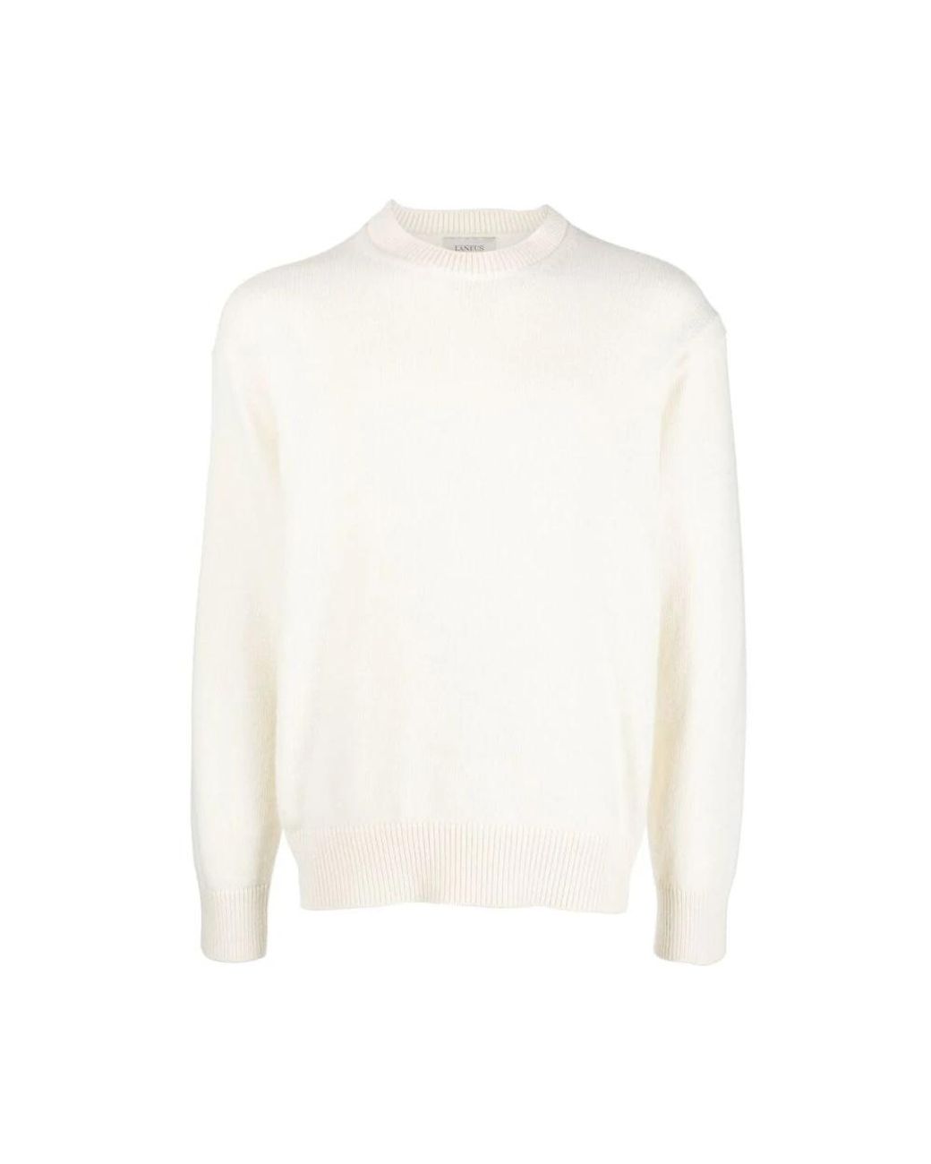 Laneus White Round-Neck Knitwear for men
