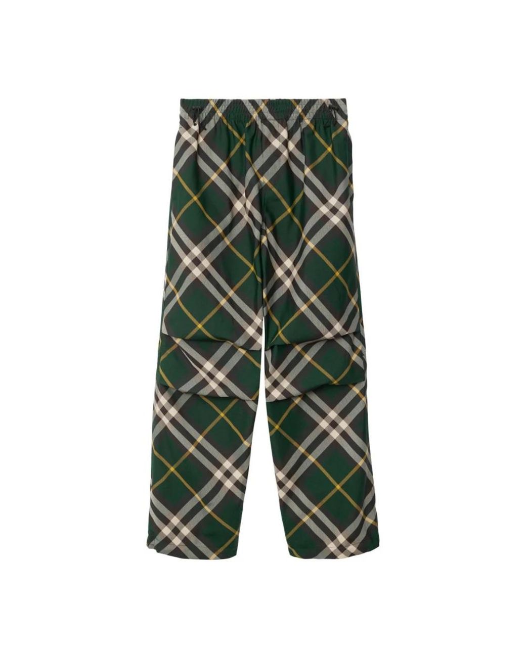 Burberry Green Straight Trousers for men