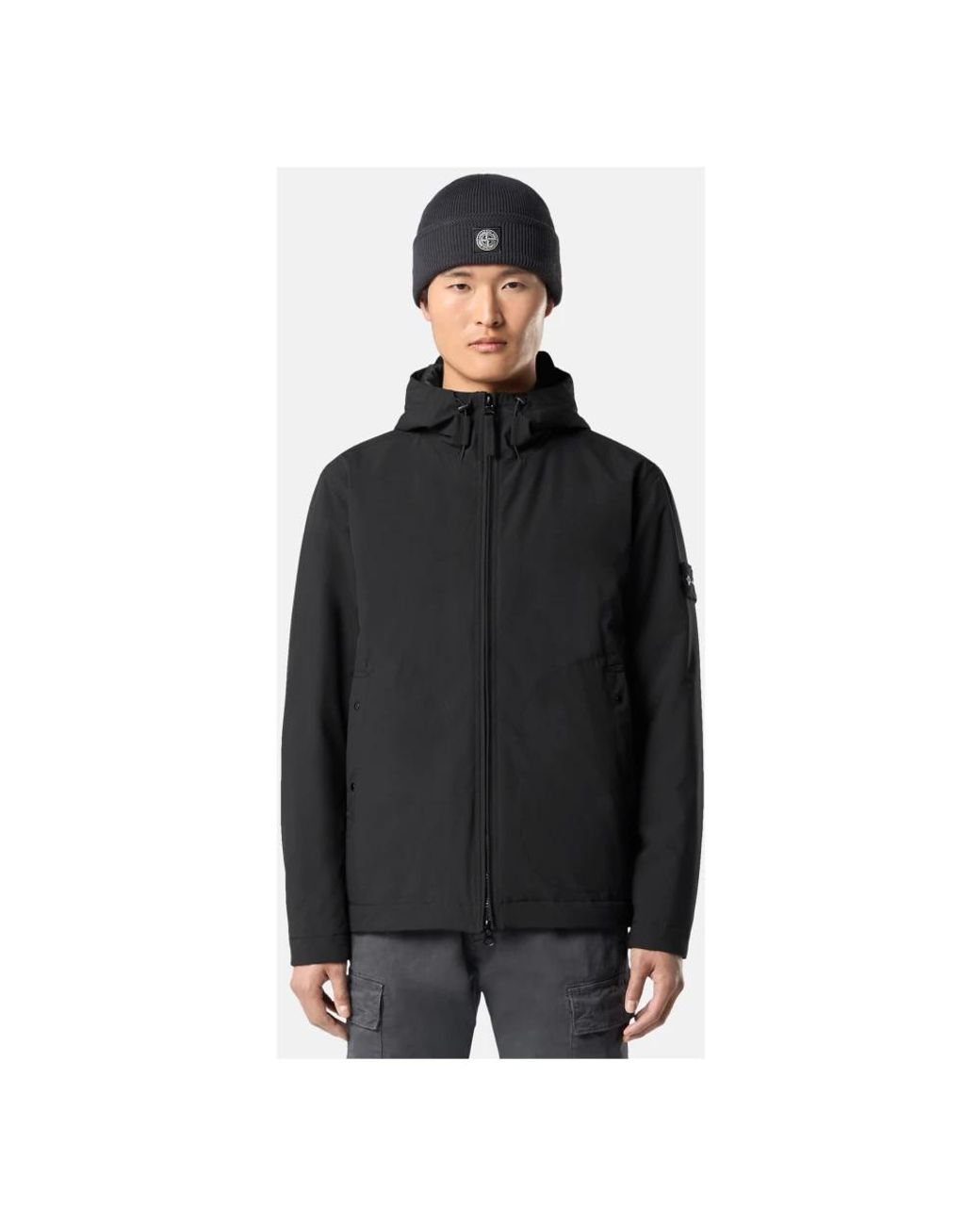 Stone Island Black Light Jackets for men