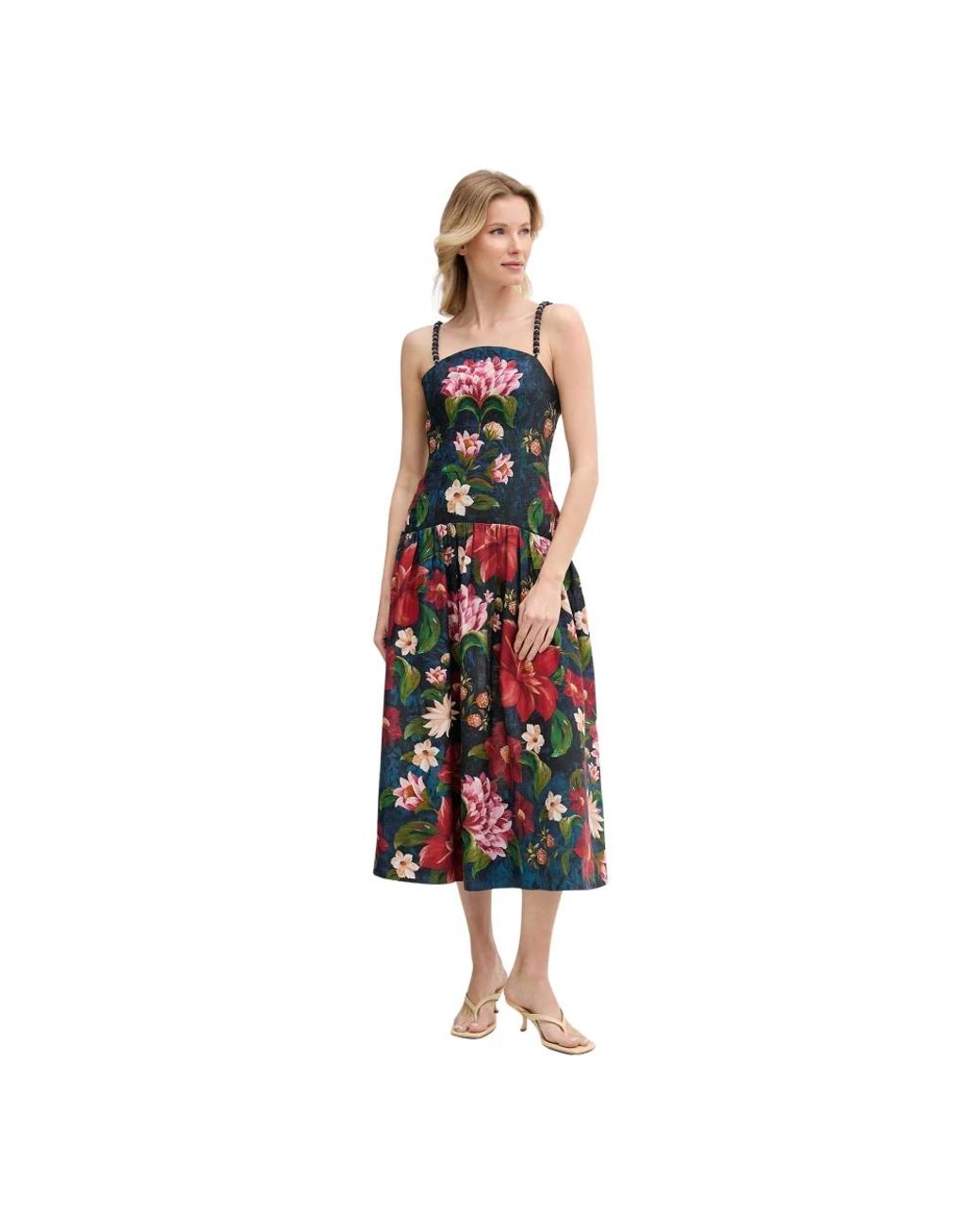 Barbour Wild Flower Midi Jurk in het Red