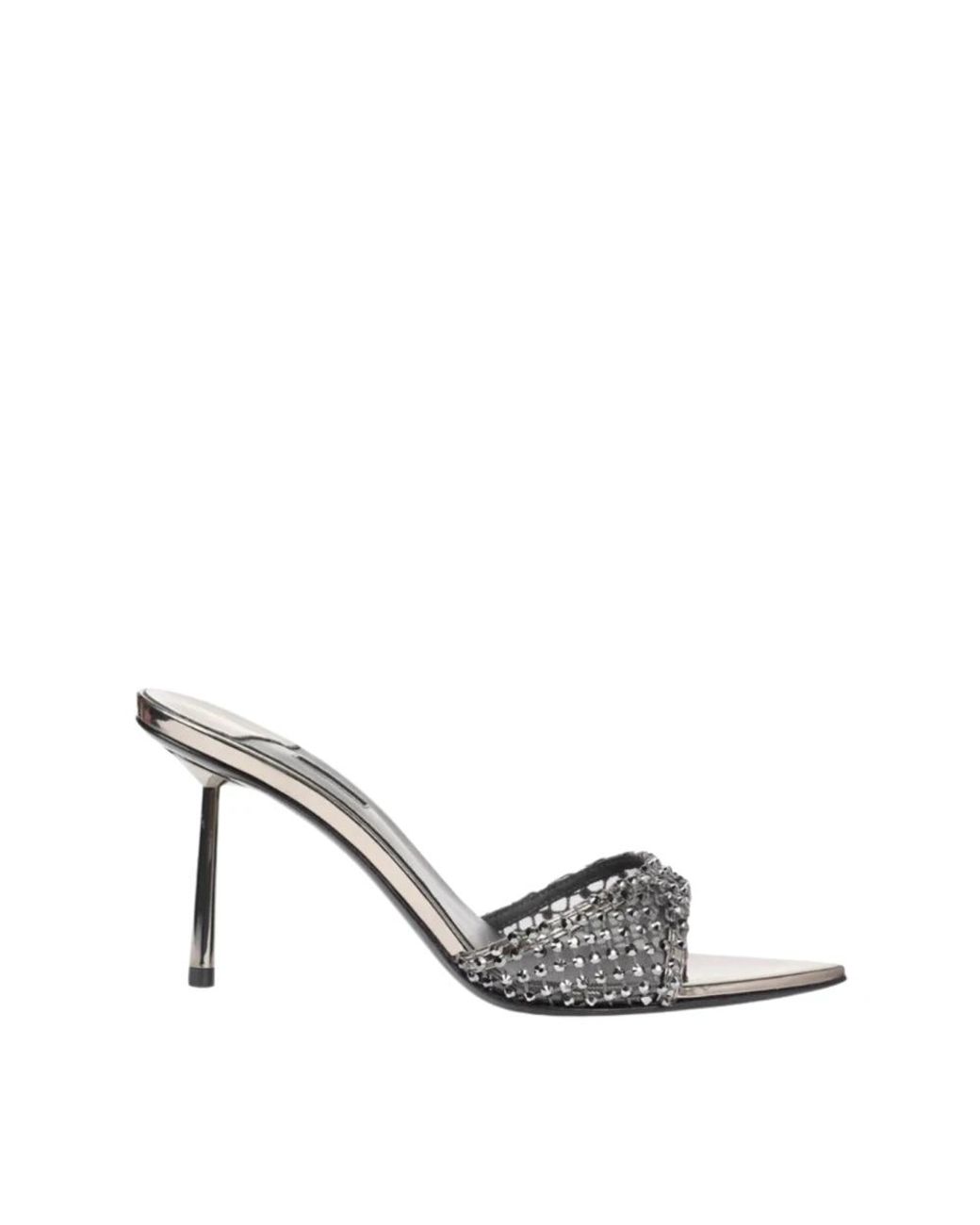 Le Silla Metallic Heeled Mules