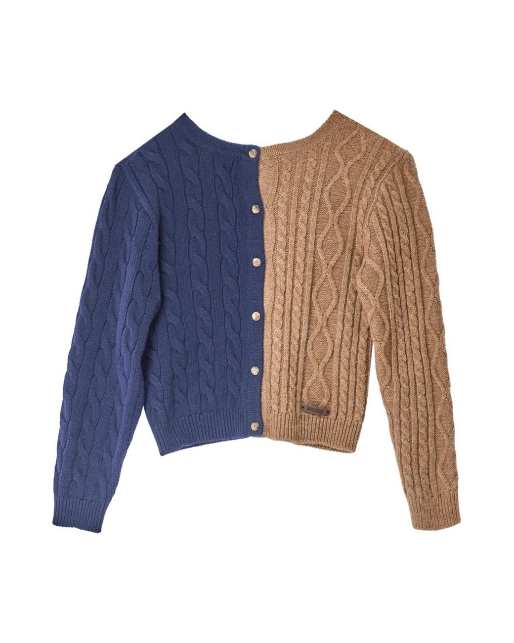 Moschino Truien & Vesten ,Veelkleurig ,Wol Cardigan Inverso in het Blue